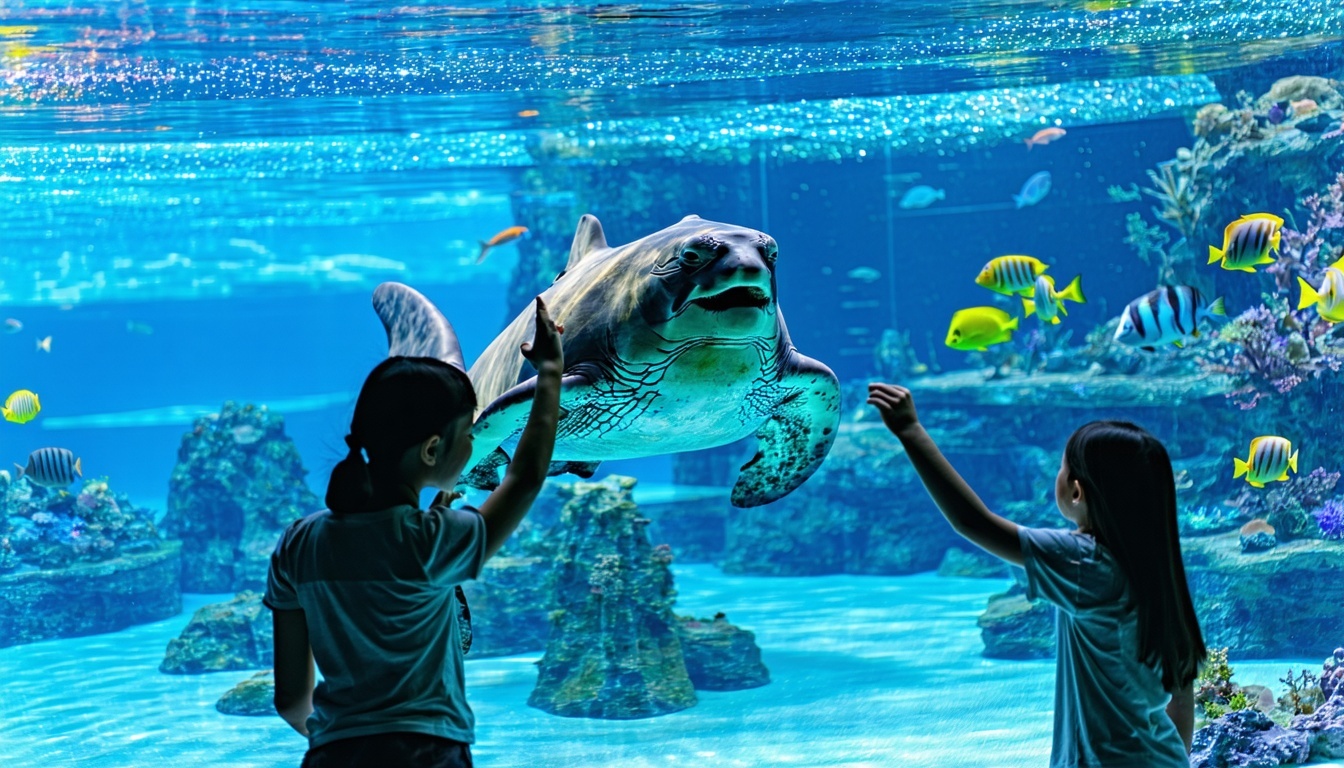 Marine animal encounter at Aquaventure World Dubai